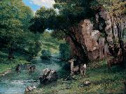 Gustave Courbet Roe Deer at a Stream France oil painting artist